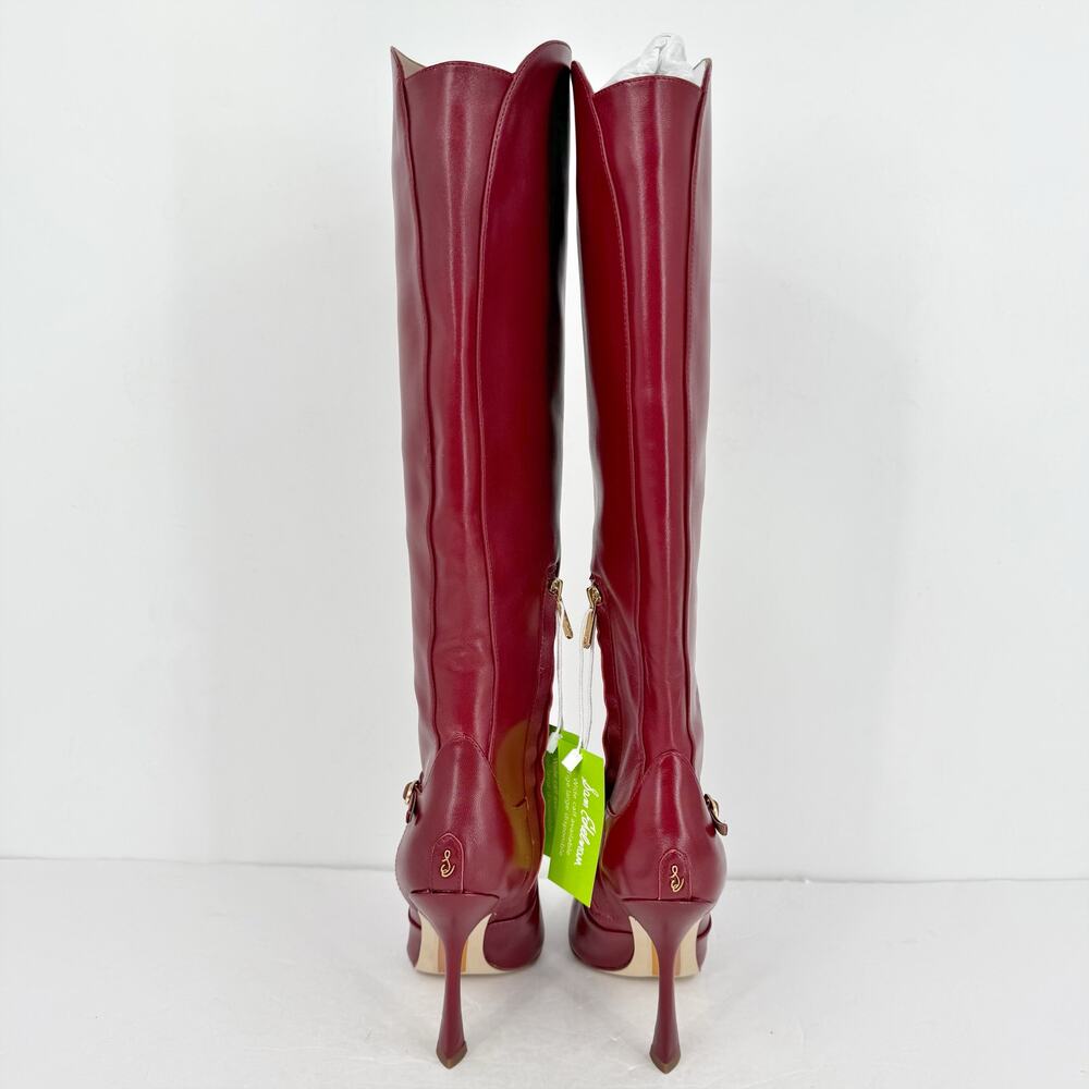 Sam Edelman Womens Elia Above The Knee High Boots US 6 M EU 36 Red Leather NIB - Picture 9 of 13